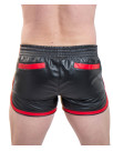 Sporthose kurz mit Zahl aus Leder