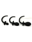 Dog Tail Buttplug pure softtouch Silicone L black
