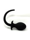 Dog Tail Buttplug pure softtouch Silicone XL blac