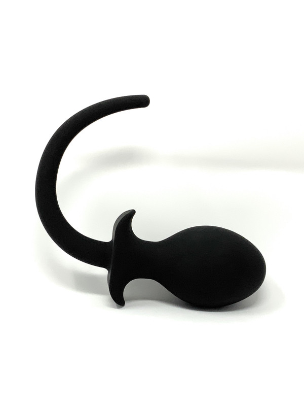 Dog Tail Buttplug pure softtouch Silicone XL blac